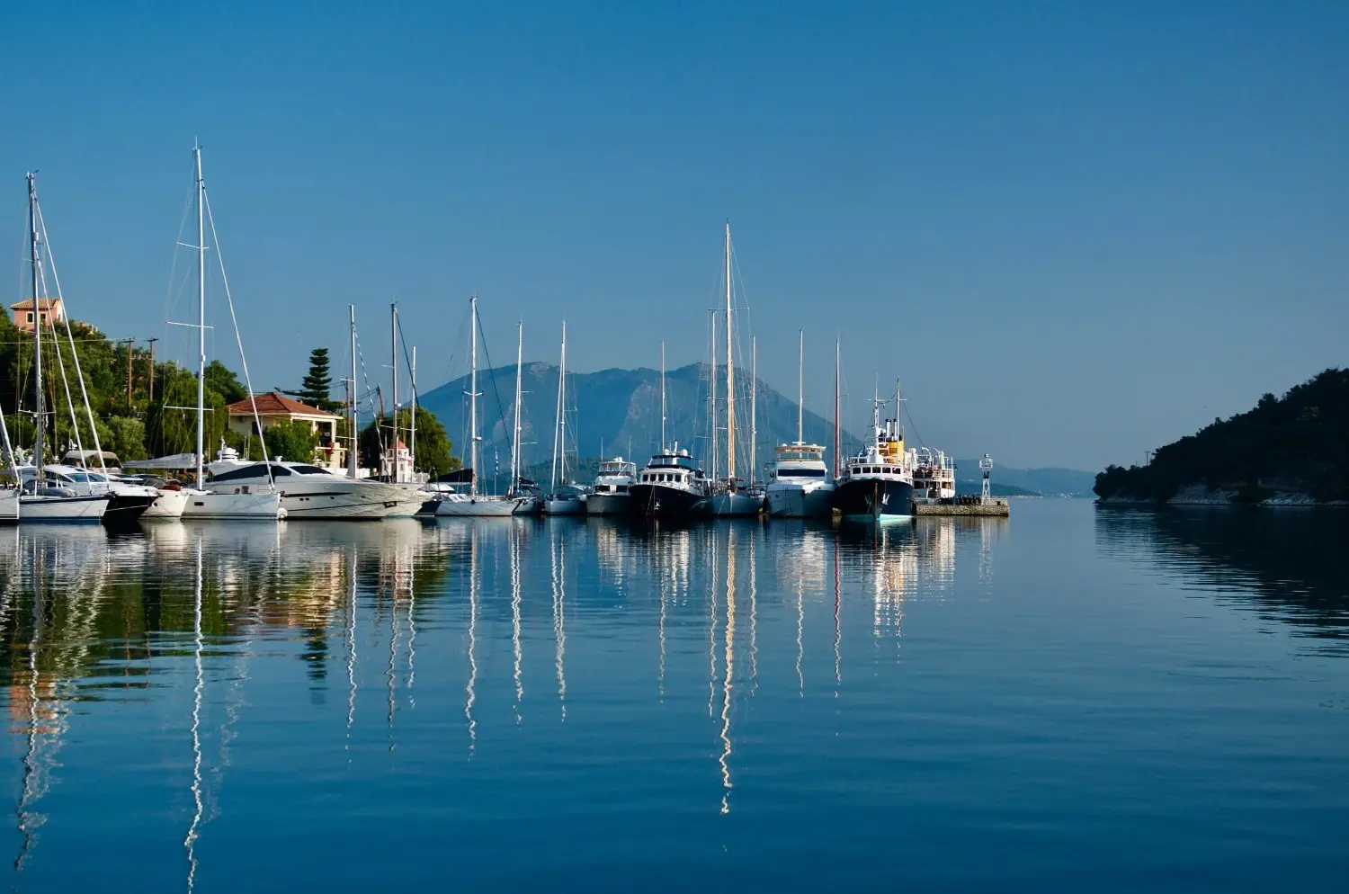 marina in greek island