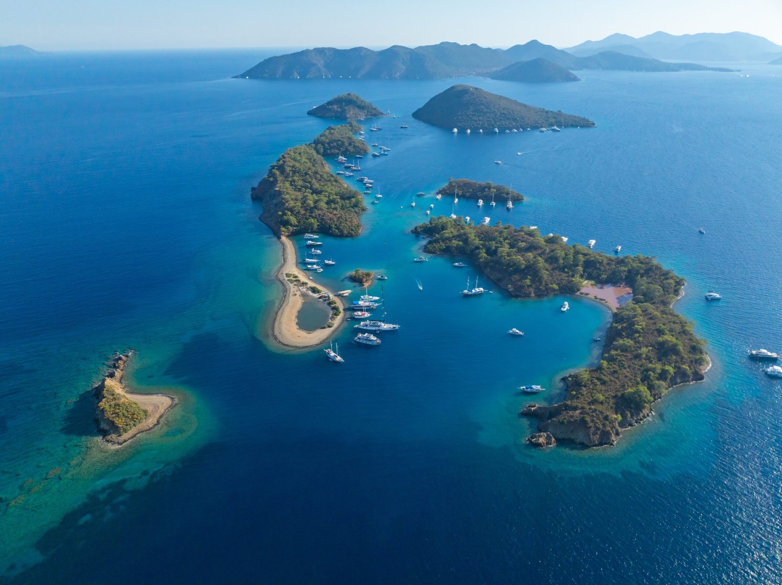 Turkish,Maldives,Yassica,Islands,Drone,Photo,,Gocek,Fethiye,,Mugla,Turkiye