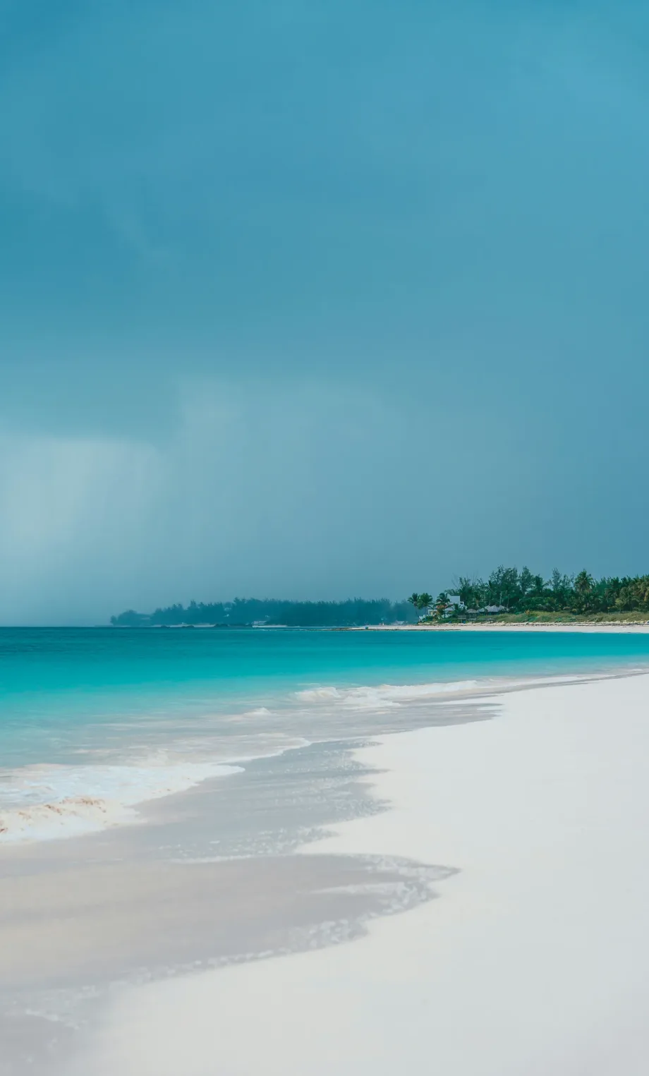 Quiet tropical beach and turquoise water