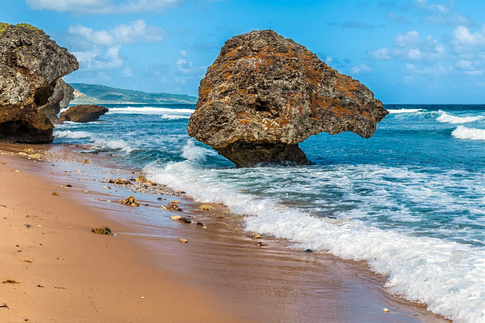 A,View,Showing,A,Wave,Cut,Rock,Offshore,At,Bathsheba