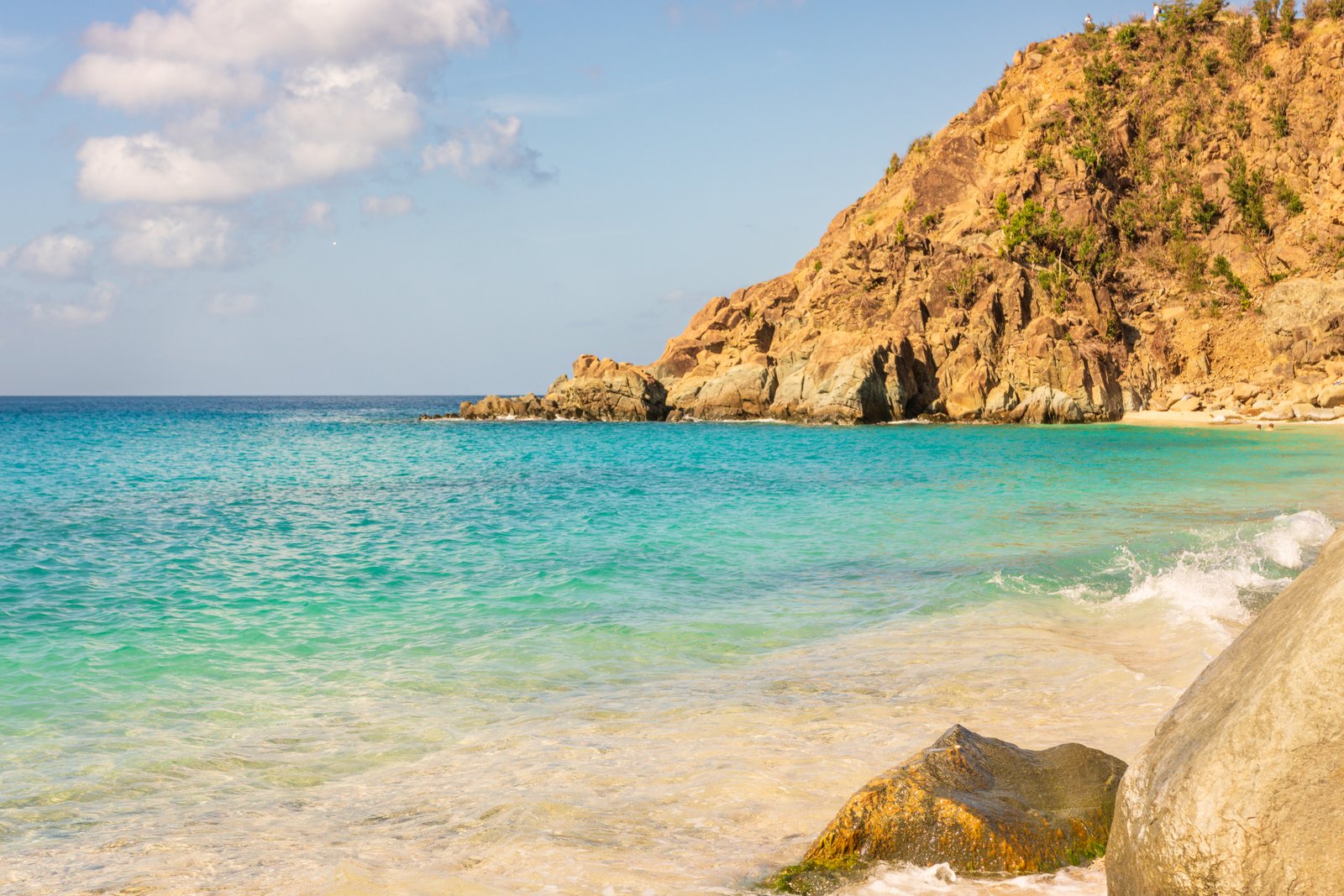 Peaceful,Beach,In,Saint,Barthelemy,(st.,Barts,,St.,Barth),Caribbean