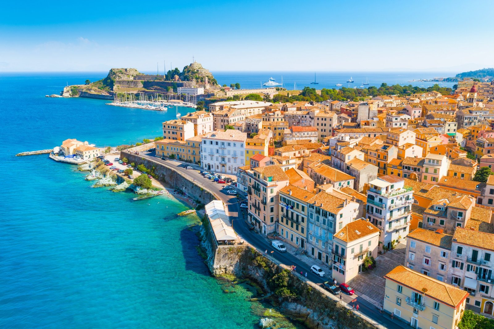 Panoramic,View,Of,Kerkyra,,Capital,Of,Corfu,Island,,Greece