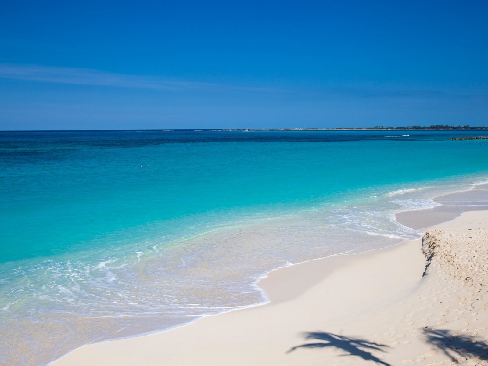 Shadow,Of,Palm,Treees,On,Cabbage,Beach,,Paradise,Island,,Nassau,