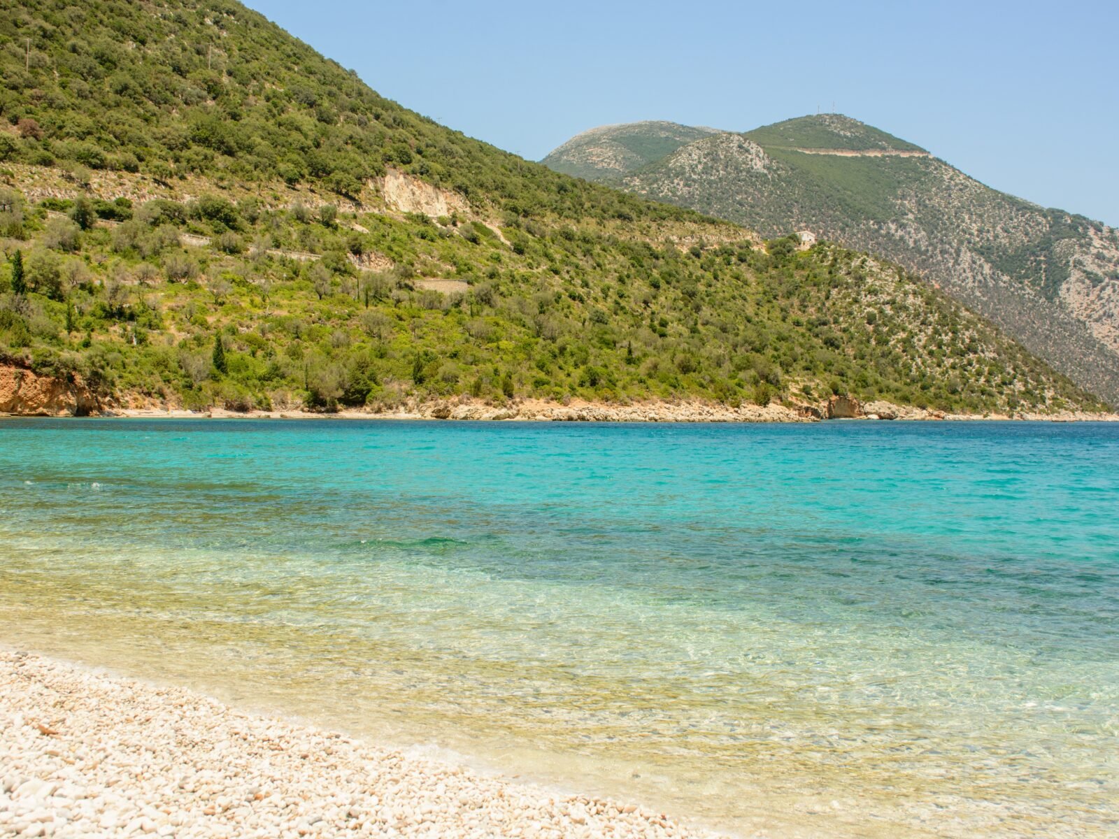 Mprosta,Aetos,Beach,Near,Vathy,In,Ithaca