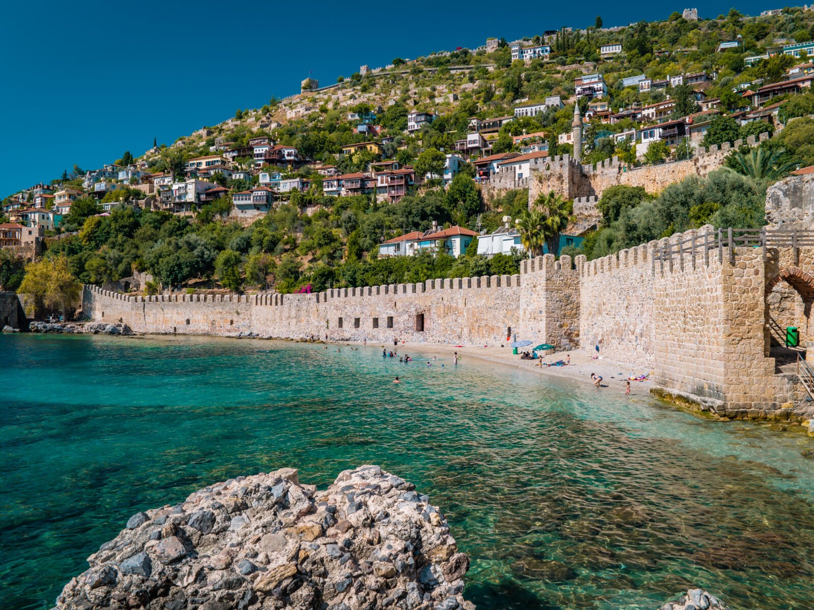 Shipyard,From,Kizil,Kule,Tower,In,Alanya,Peninsula,,Antalya,District,
