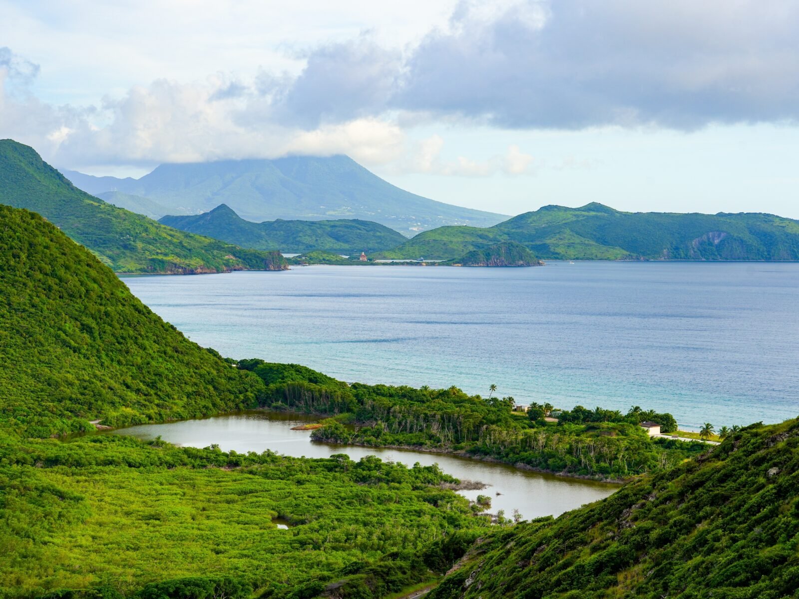 Nevis,Peak,And,South,Friars,Bay,On,The,Southeast,Peninsula