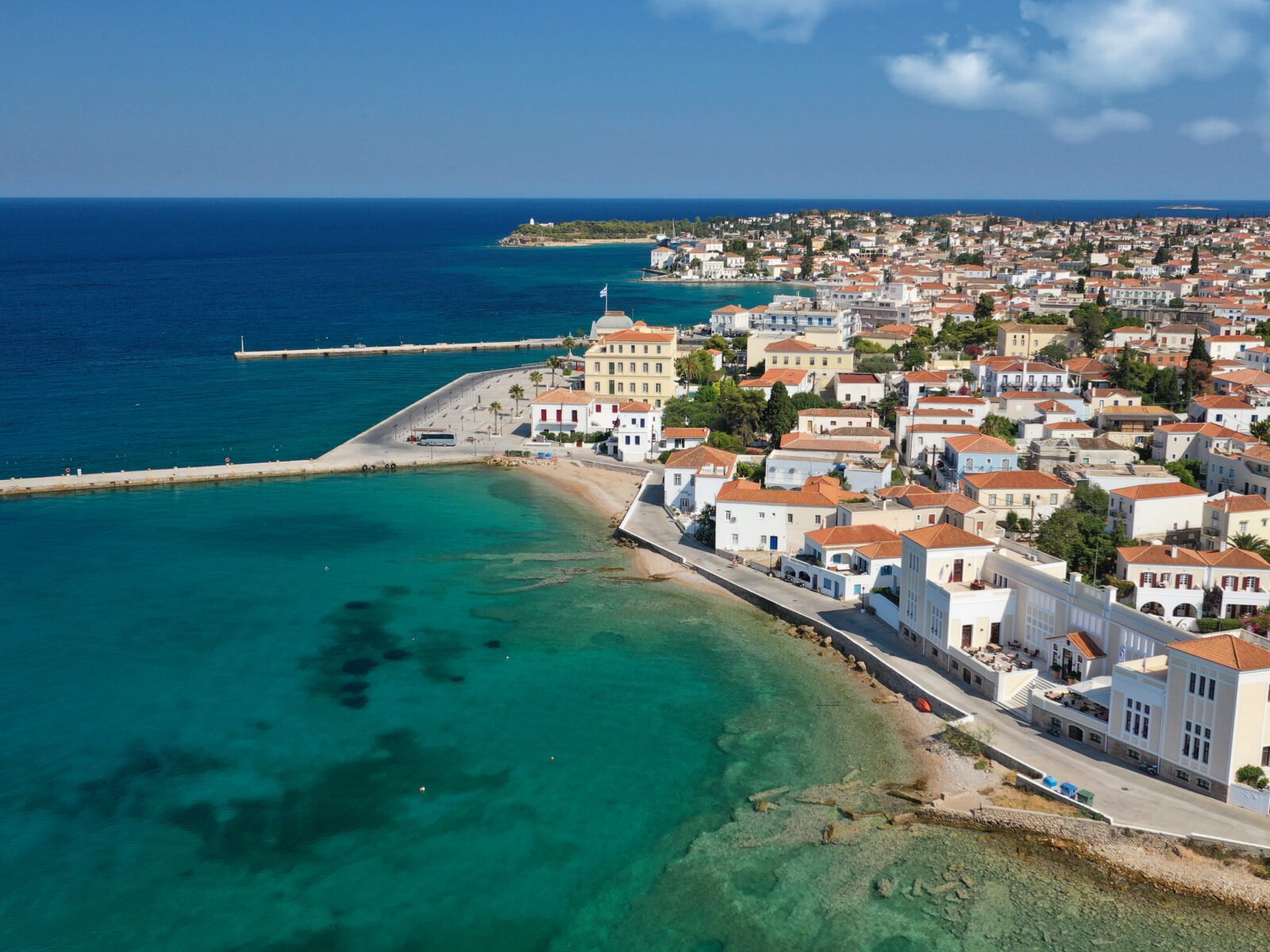 Aerial,Drone,Photo,Of,Picturesque,And,Historic,With,Neoclassic,Buildings