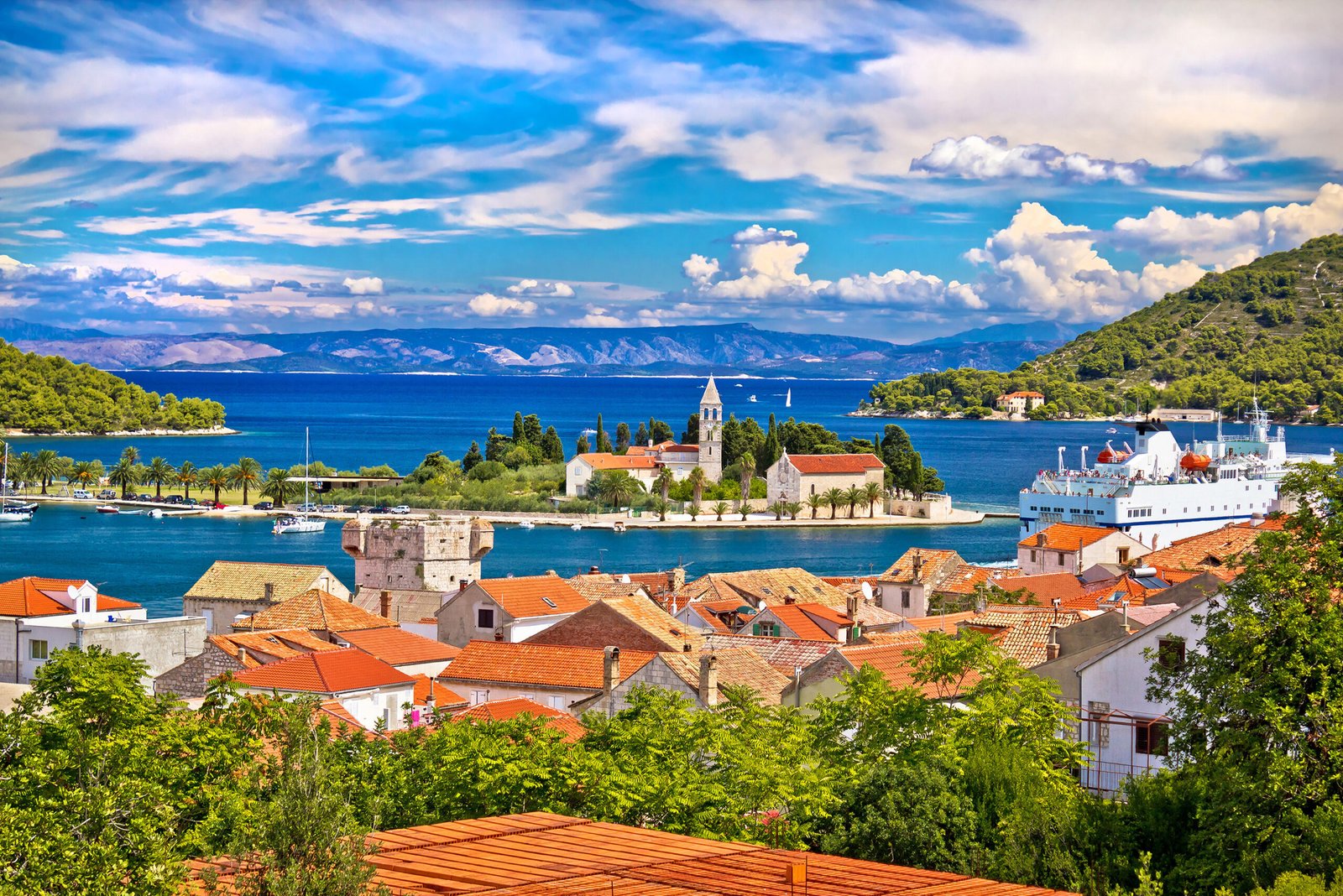Scenic,Island,Of,Vis,Waterfront,,Dalmatia,,Croatia