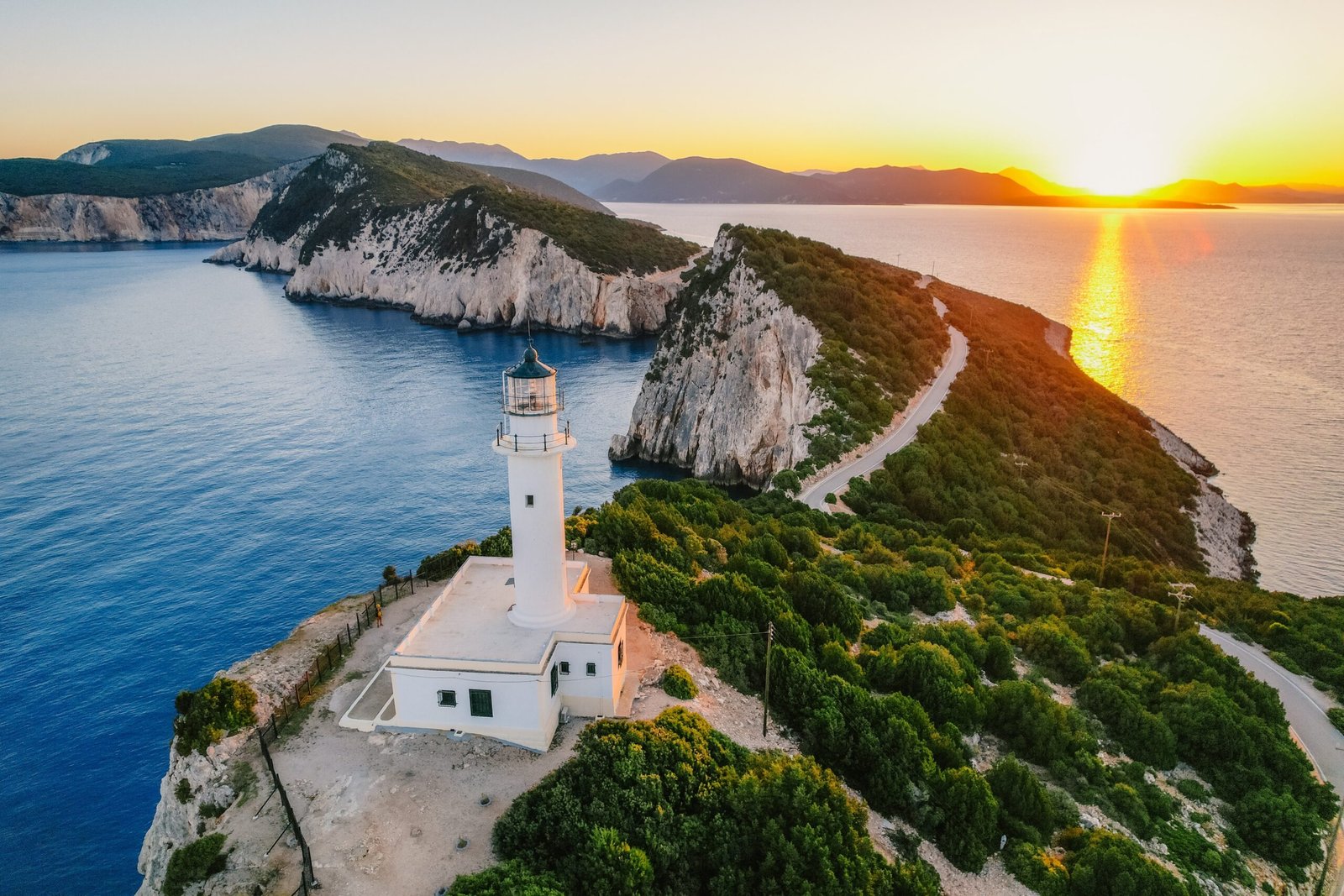 Lighthouse,On,The,Cliff.,Seascape,Of,Cape,Lefkatas,With,Old
