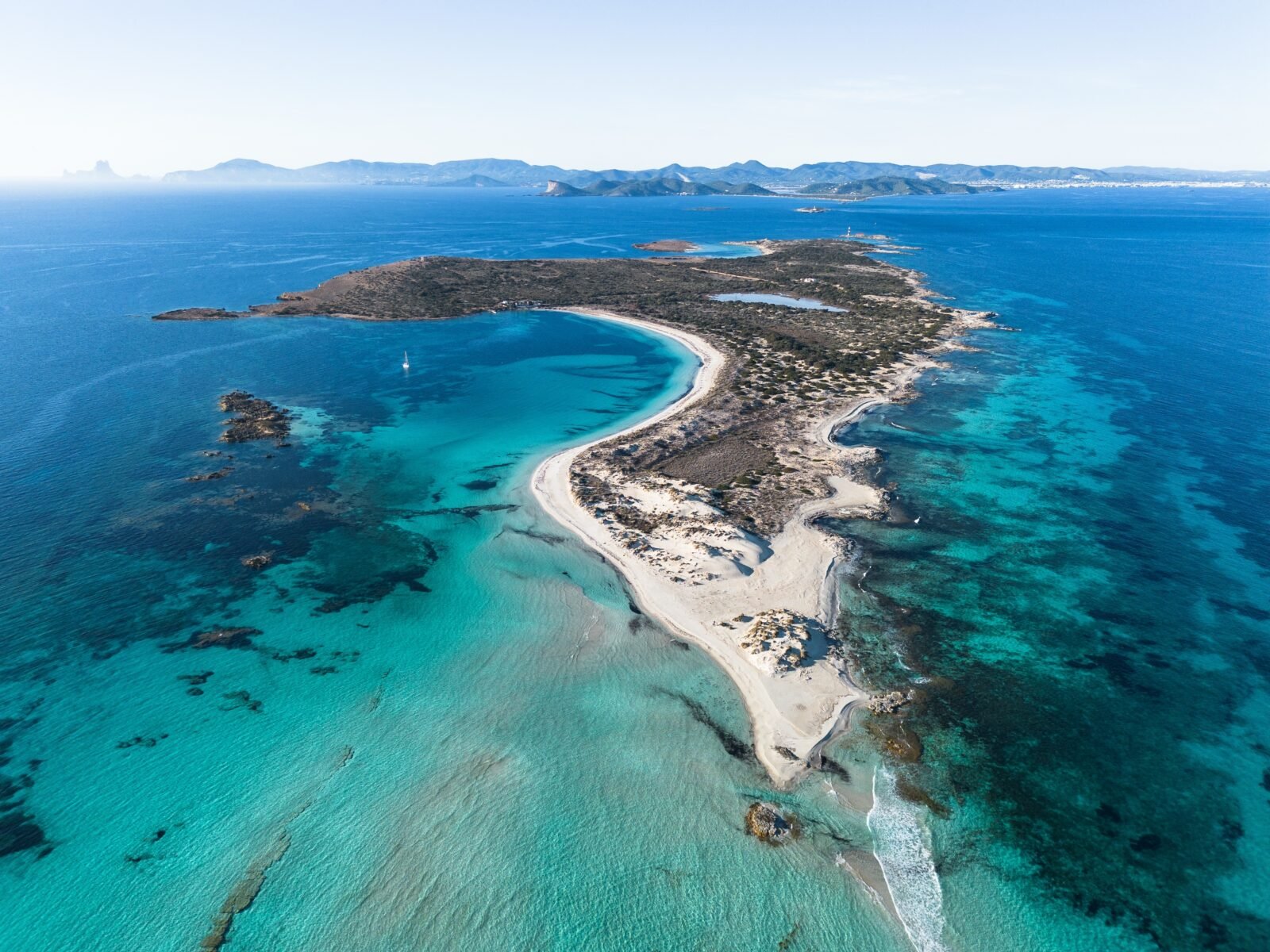 Aerial,View,Of,Espalmador,Island,At,Formertera,Bay,,Balearic,Islands