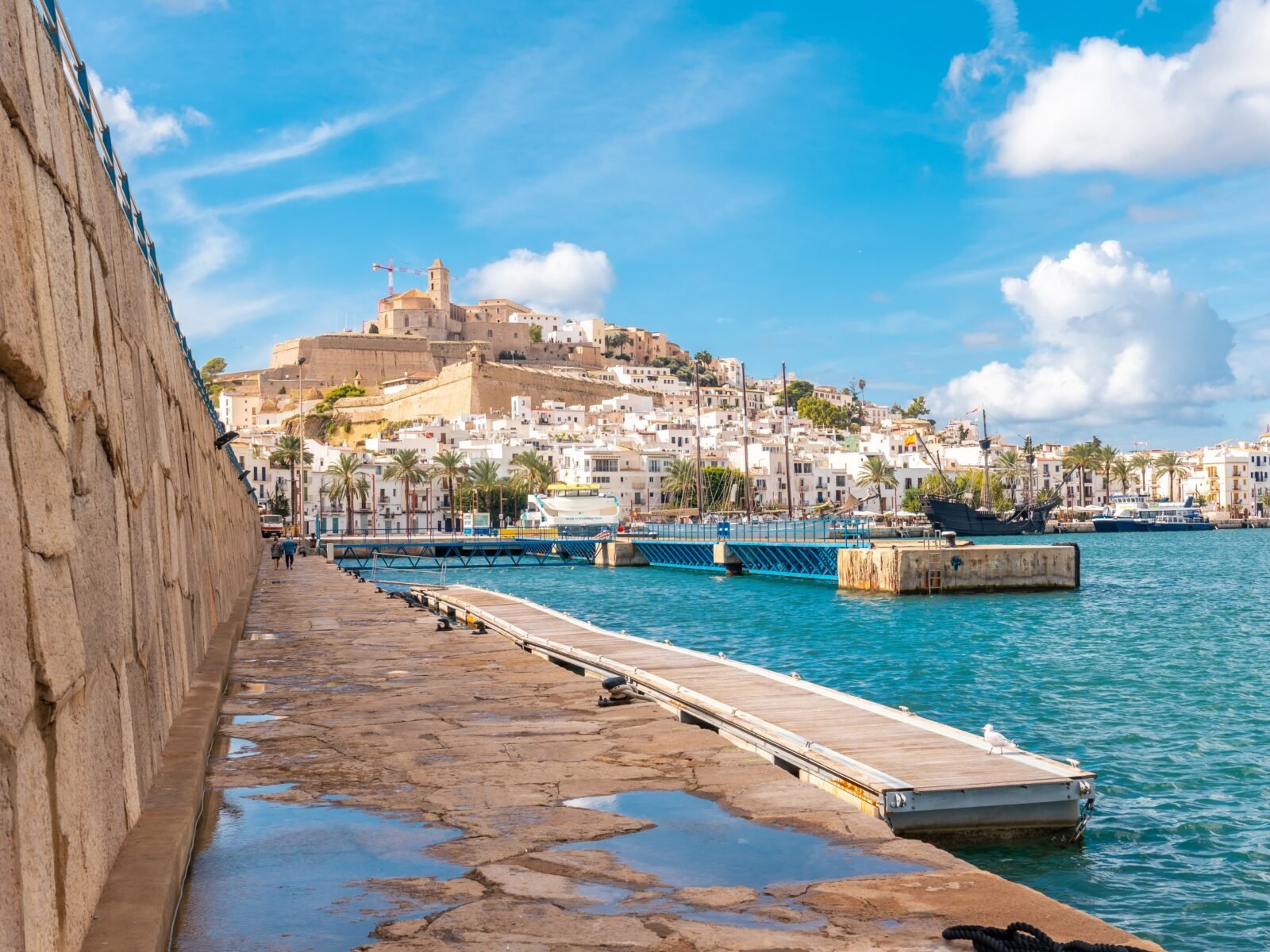 View,Of,The,Wall,Of,The,Coastal,Town,Of,Ibiza