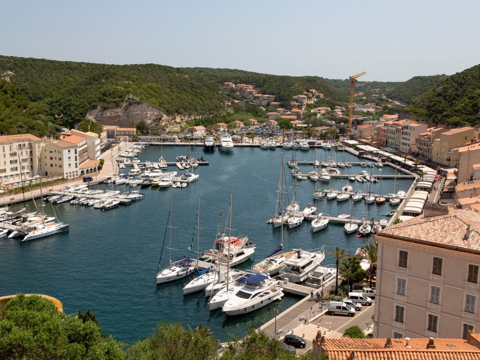 Boats,Moored,In,The,Marina,In,The,Southern,Corsica,Town