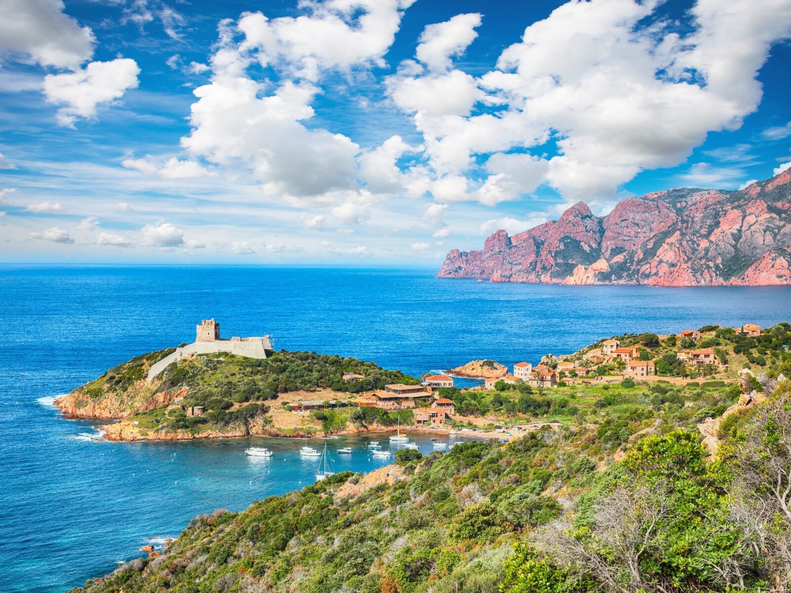Amazing,View,Of,Girolata,Bay,In,Natural,Reserve,Of,Scandola.